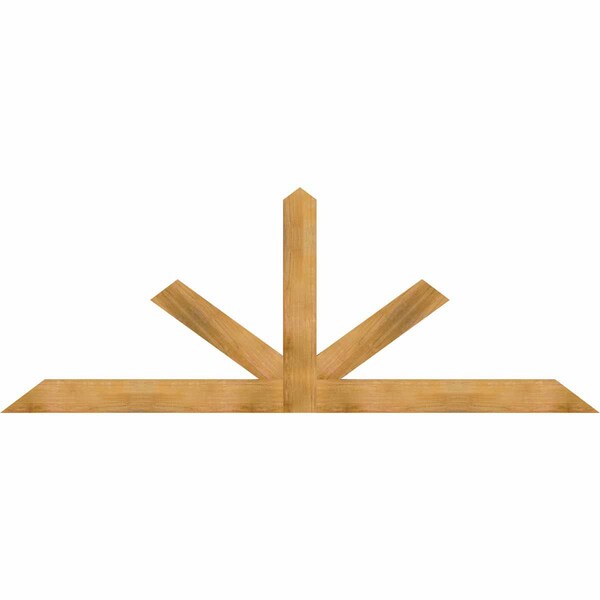 Ekena Millwork Saratoga Rough Sawn Timber Gable Bracket, Western Red Cedar, 108"W x 40"H x 2"D x 6"F, 9/12 Pitch GBW108X40X0206SAR00RWR - main
